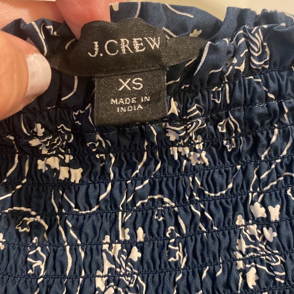 J. Crew like new, smocked top midi dress with balloon sleeves - Picture 7 of 7